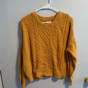 Mustard yellow cropped sweater